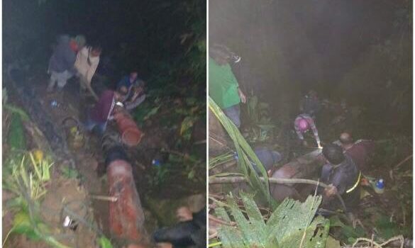 Akibat Longsor Sumber Air Mahlimbukar Terdampak, PDAM Tomohon Intens Perbaikan 2 1000045367