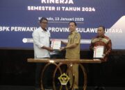 Didampingi Ketua DPRD Tomohon, Walikota Caroll Terima Hasil LHPK Semester II Tahun 2024 oleh BPK