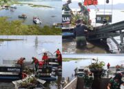 Gunakan Alat Penunjang Memadai, Kodim 1302 Minahasa ‘Serbu’ Bersihkan Enceng Gondok Danau Tondano