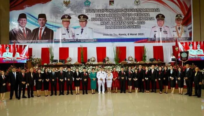 Pimpin Rapat Paripurna Dengarkan Pidato Sambutan Bupati Minahasa Periode 2025-2030, Ketua DPRD R. Longkutoy Ucapkan Selamat 5 1000569191