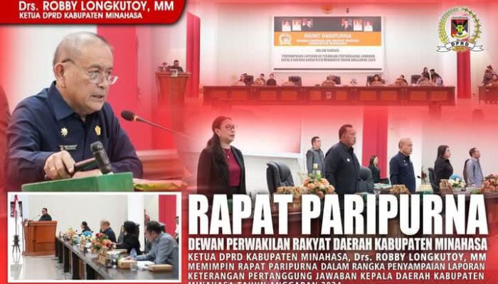 Dipimpin Ketua DPRD Minahasa Robby Longkutoy, Bupati Dan Wakil Bupati RD-Vasung Ikuti Rapat Paripurna DPRD Minahasa 3 1000592592
