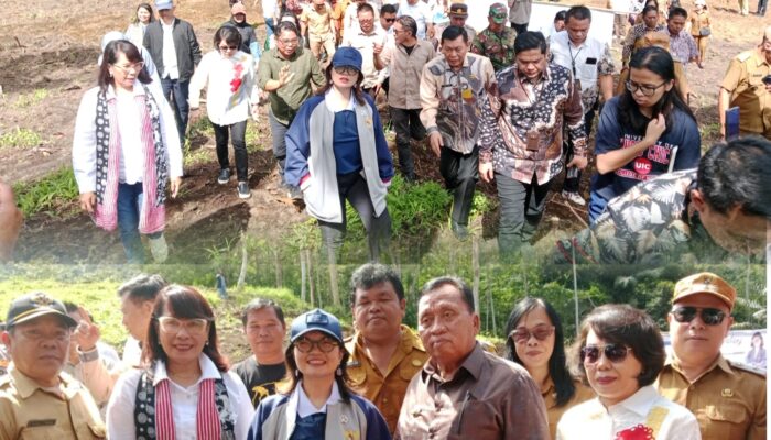 Mantapp…., Bupati Robby Dondokambey Dampingi Wamen RI Stella Christie Tinjau Lokasi Pembangunan SMA unggulan di Langowan