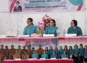Kunker Perdana di Langowan Selatan,Ketua TP-PKK Minahasa Martina Dondokambey -Lengkong: Tegaskan Komitmen TP-PKK