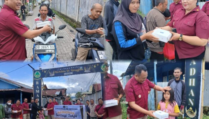 Momentum Ramadan, Kalapas A. S. Soleh Pimpin LP Kelas IIB Tondano Berbagi Takjil