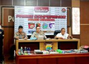 Polres Minahasa Gelar Press Conference Kasus Pencurian Dengan Total Kerugian Ratusan Juta