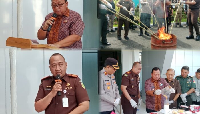 Hadiri Pemusnahan Babuk Incracht di Kejari Minahasa, Bupati Dondokambey Apresiasi Kajari Hermanto