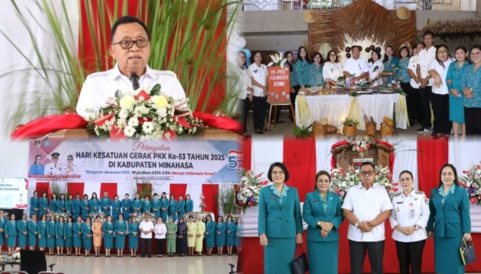 Bupati Robby Dondokambey Hadiri Peringatan Hari Kesatuan Gerak PKK ke-53 Dan Sampaikan Hal Ini