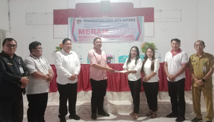 KSB Koperasi Desa Merah Putih Desa Kawatak Ikuti Penandatanganan Akta Notaris