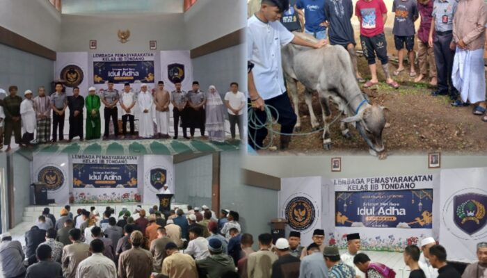Penuh Kekhusyukan, Lapas Tondano Gelar Sholat Idul Adha 1446 H dan Penyembelihan Hewan Kurban