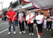 Jelang HUT RI Ke -80, Bunyi Tetengkoran Wabub Vasung Tandai Pembukaan Jalan Sehat di Kawangkoan Raya