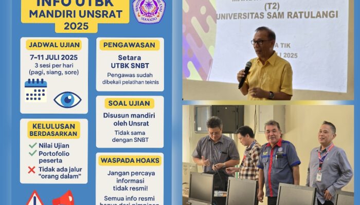 Prof Arthur Pinaria Tegaskan UTBK Mandiri Unsrat Tidak Bisa Dibeli dan Hanya Berdasarkan Hasil Ujian