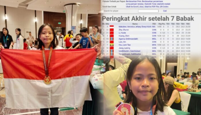 Veronica Makalew Anak Tomohon yang Harumkan Nama Indonesia Lewat Catur Cepat di China