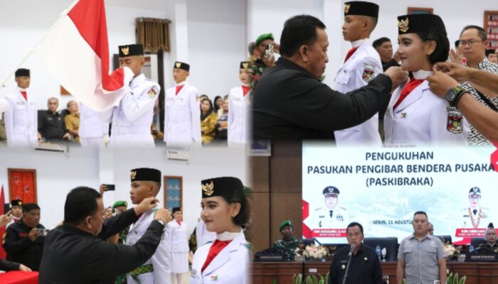 Kukuhkan Paskibraka di Minahasa Tahun 2025, Bupati RD: Ini Tugas Mulia Mengibarkan Sang Merah Putih Pada HUT RI ke-80