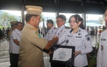 Komitmen Keselamatan Kerja Berbuah Penghargaan, Wakil Wali Kota Tomohon Tampil di Apel K3 Nasional