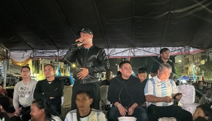 Polres Bitung Kawal Nobar Piala Dunia Hingga Konvoi Suporter Berakhir Aman